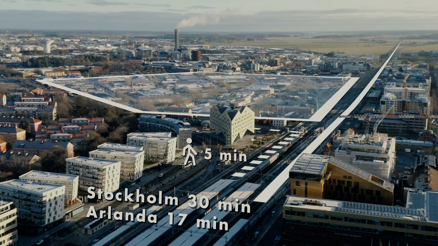 Främre Boländerna är fem minuters promenad från Uppsala C.