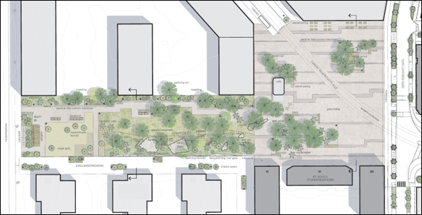 Gestaltning av nya Husarparken och Talltorget